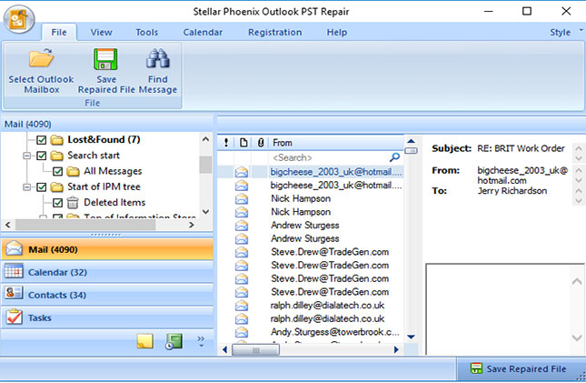 recover files from password-protected PST step 3