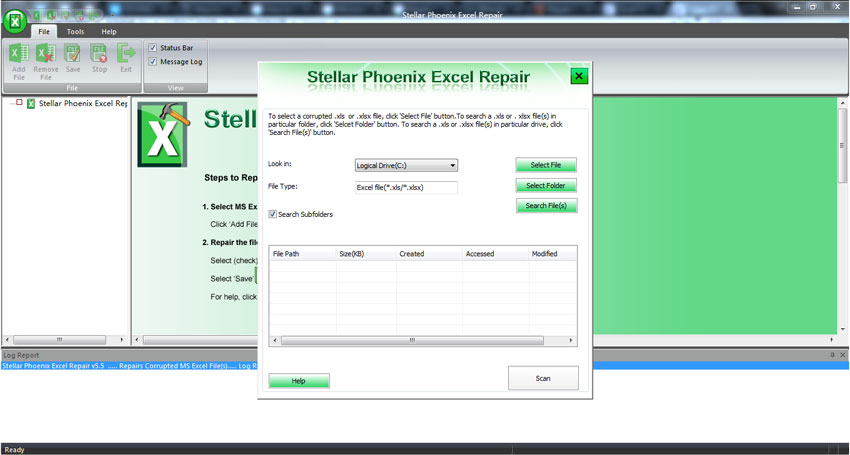 repair damaged Excel file due to system crash step 1