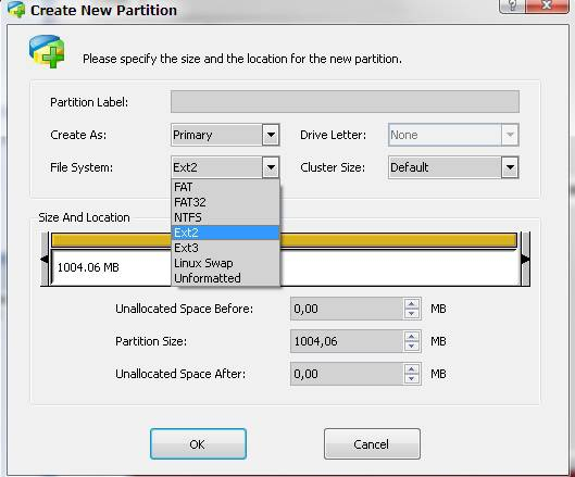 partition SD card step 5